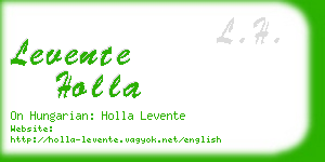 levente holla business card